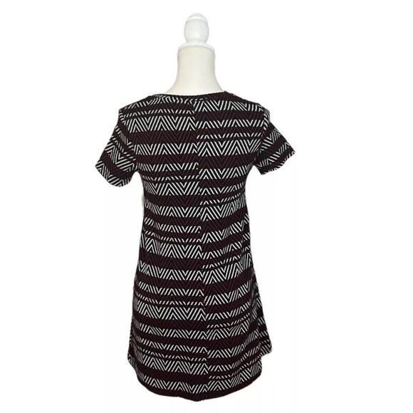 Zara Trafaluc Short Sleeve Geometric Print T-Shirt Dress Summer Wear US Size S - Picture 4 of 6